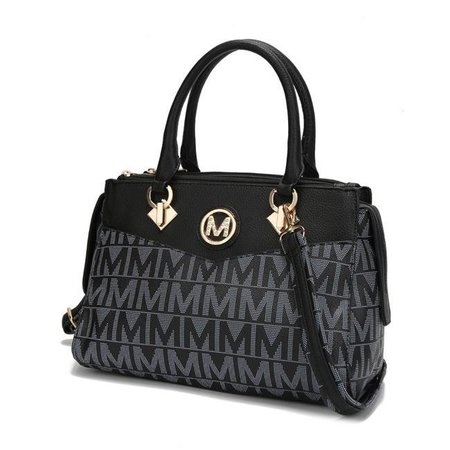 MKF COLLECTION BY MIA K MKF Collection by Mia K MKF-BM3377BK Koura Satchel Bag; Black MKF-BM3377BK